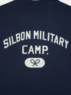 Silbon Smart Casual·Camisetas-Camiseta special fit military camp azul marino Azul marino