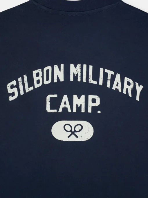 Silbon Smart Casual·Camisetas-Camiseta special fit military camp azul marino Azul marino