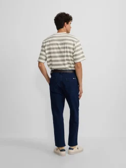 Silbon Smart Casual·Camisetas-Camiseta special fit raya verde Crema