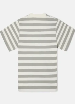 Silbon Smart Casual·Camisetas-Camiseta special fit raya verde Crema