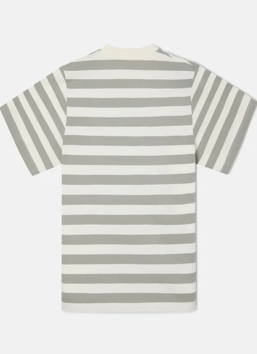 Silbon Smart Casual·Camisetas-Camiseta special fit raya verde Crema