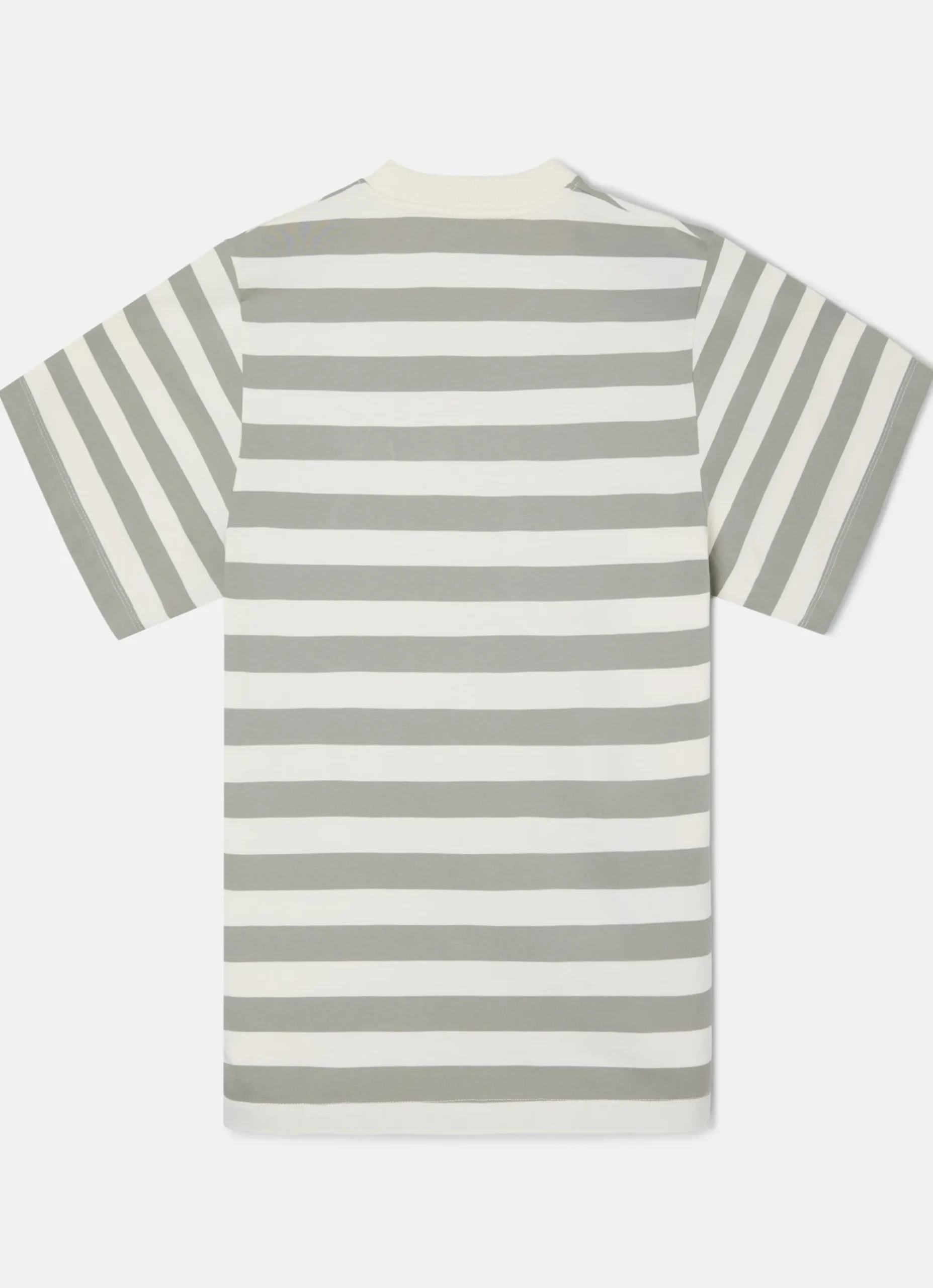 Silbon Smart Casual·Camisetas-Camiseta special fit raya verde Crema