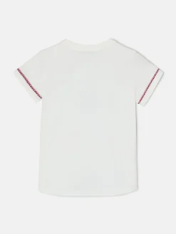 Silbon Camisetas, Polos Y Tops-Camiseta woman bordado etnico multicolor blanca Blanco