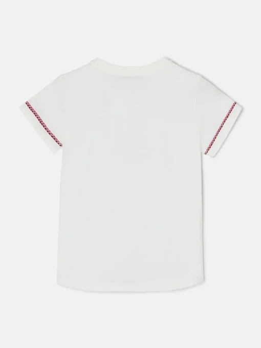 Silbon Camisetas, Polos Y Tops-Camiseta woman bordado etnico multicolor blanca Blanco