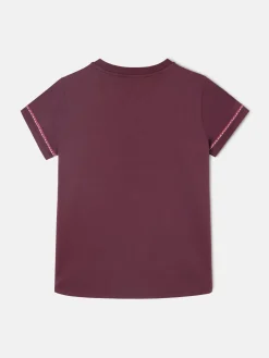 Silbon Camisetas, Polos Y Tops-Camiseta woman bordado etnico multicolor Granate