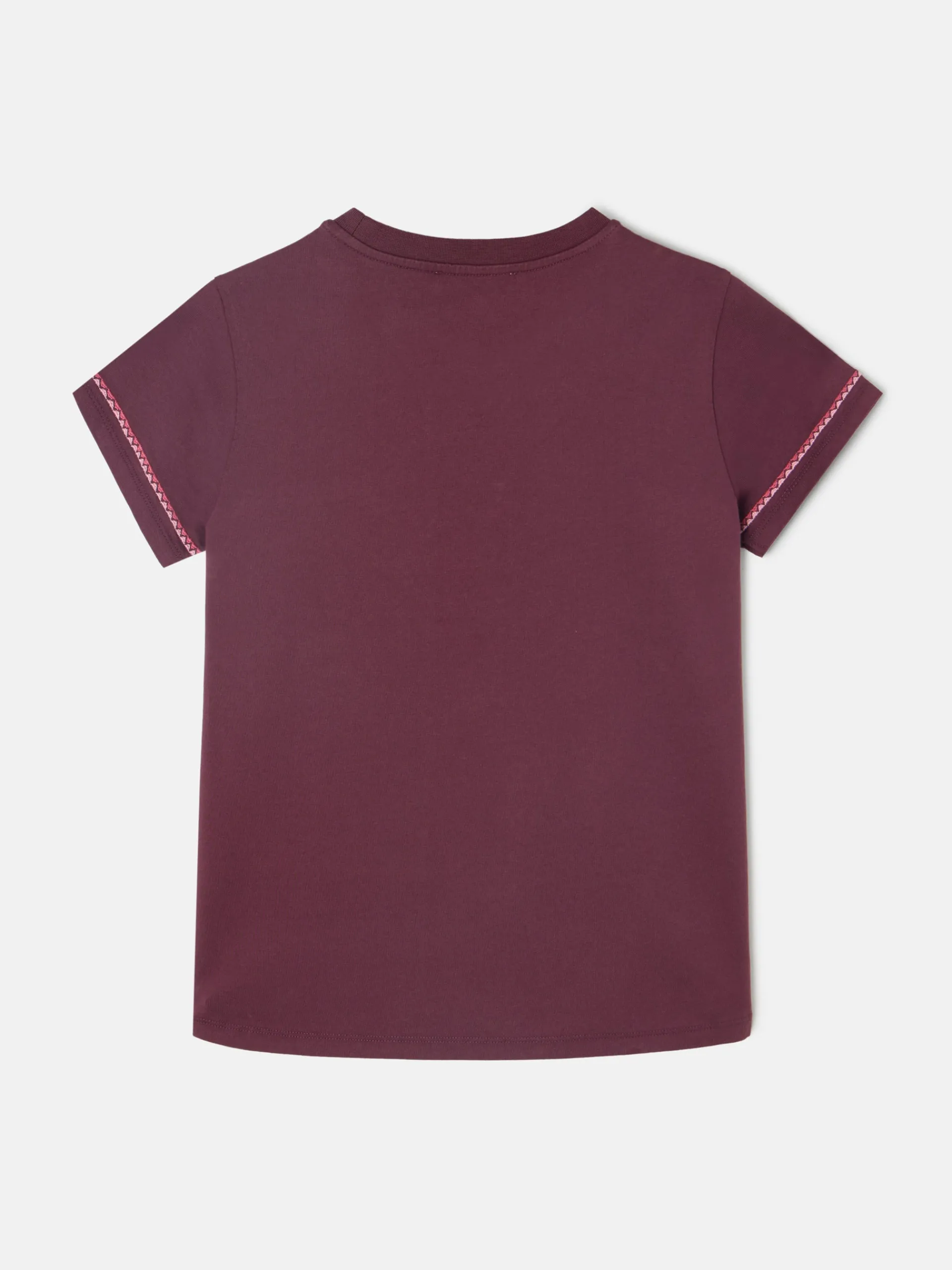 Silbon Camisetas, Polos Y Tops-Camiseta woman bordado etnico multicolor Granate