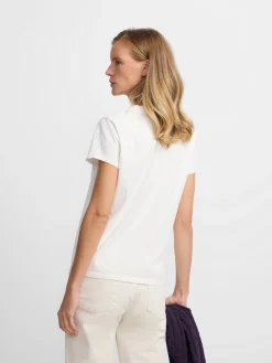 Silbon Camisetas, Polos Y Tops-Camiseta woman clasica Crudo