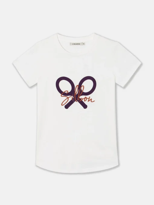 Silbon Camisetas, Polos Y Tops-Camiseta woman clasica Crudo
