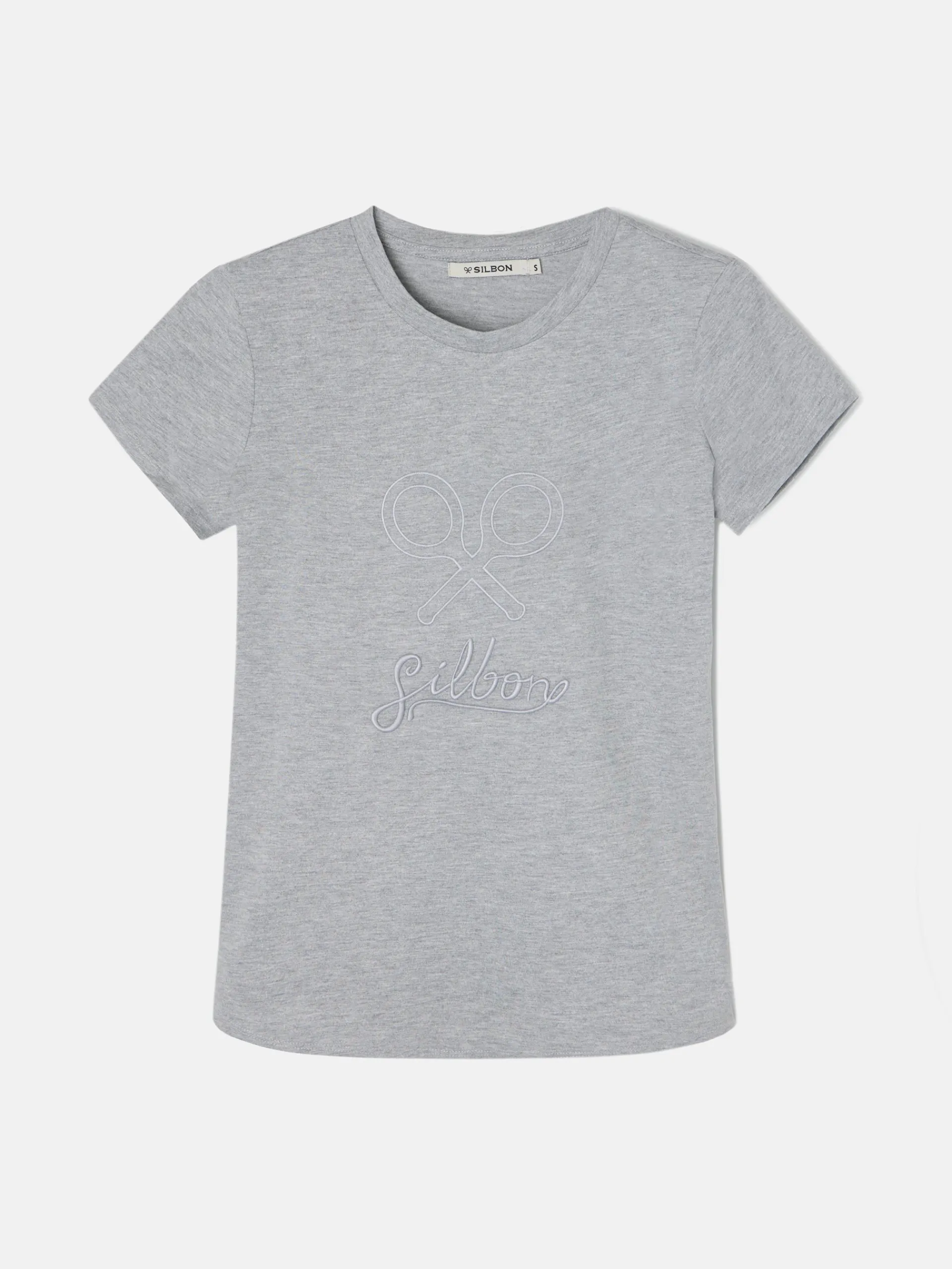 Silbon Camisetas, Polos Y Tops-Camiseta woman clasica Gris