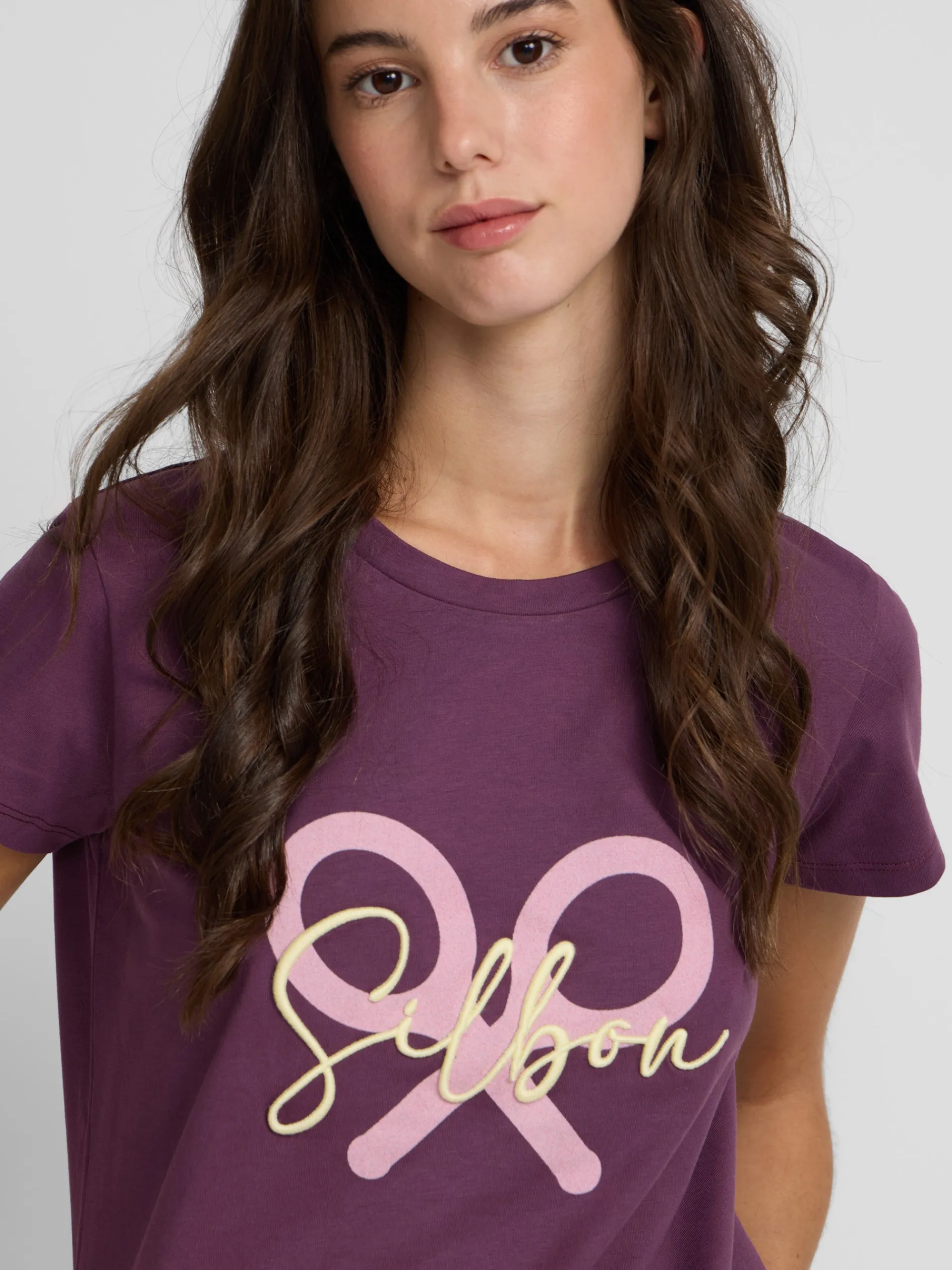 Silbon Camisetas, Polos Y Tops-Camiseta woman clasica raqueta Morado