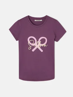 Silbon Camisetas, Polos Y Tops-Camiseta woman clasica raqueta Morado