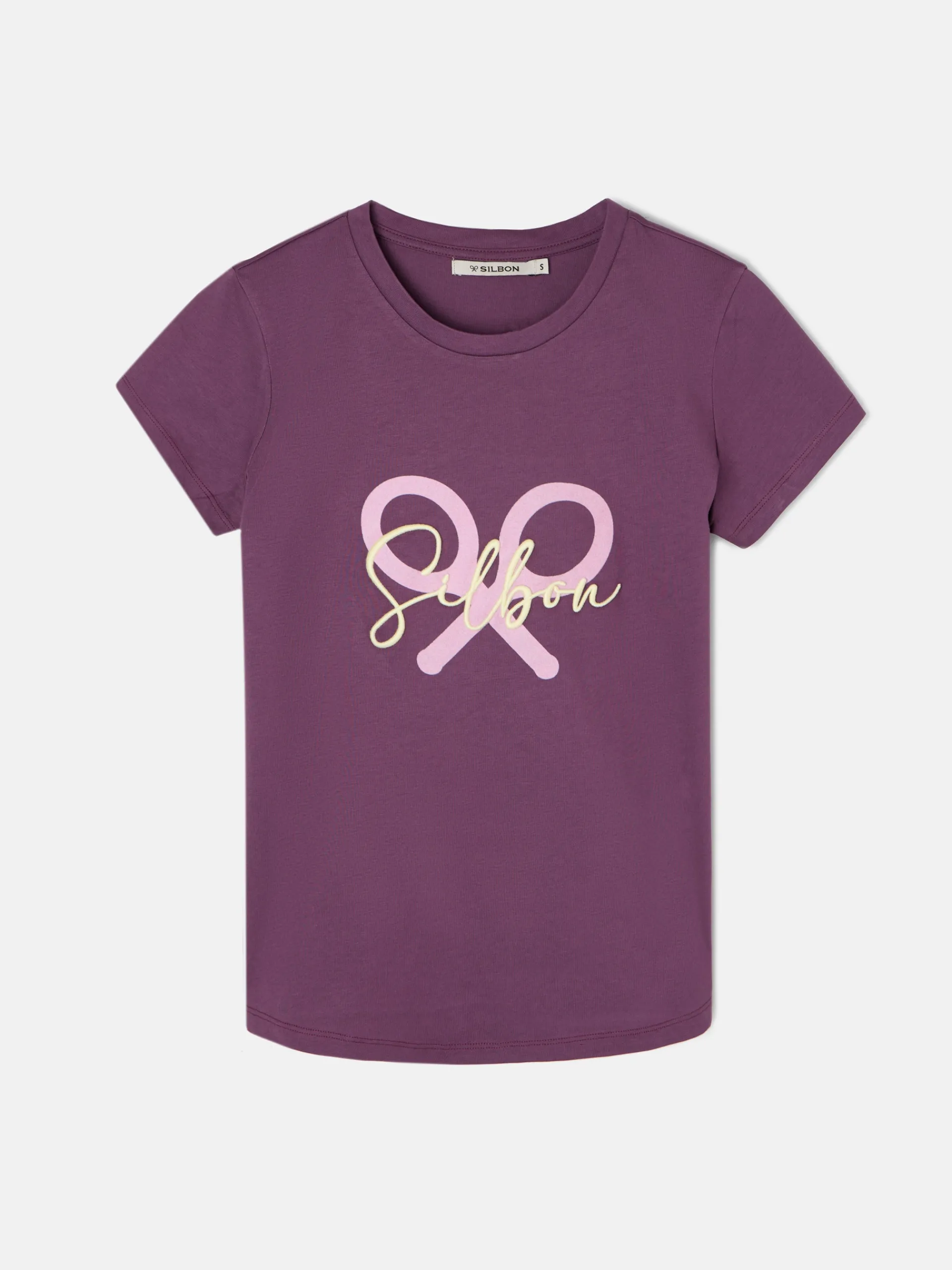 Silbon Camisetas, Polos Y Tops-Camiseta woman clasica raqueta Morado