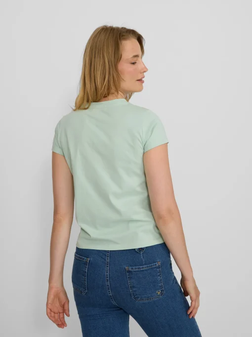 Silbon Camisetas, Polos Y Tops-Camiseta woman clasica Verde