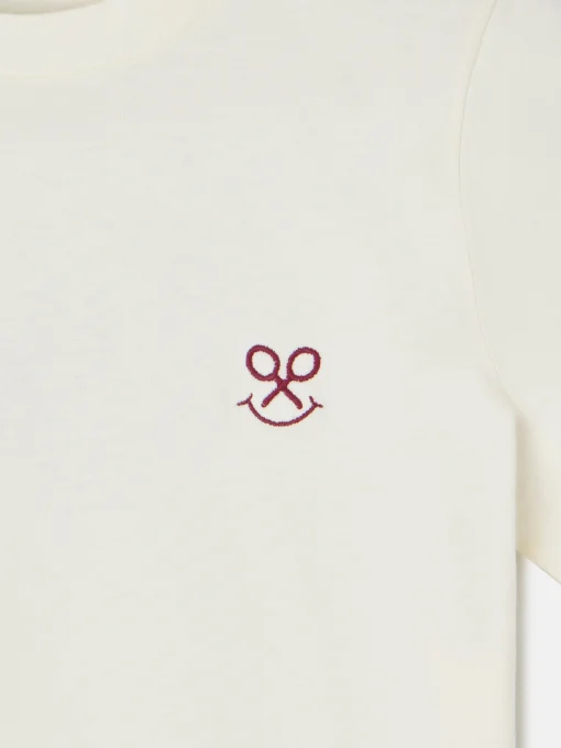 Silbon Camisetas, Polos Y Tops-Camiseta woman letras smile Blanca