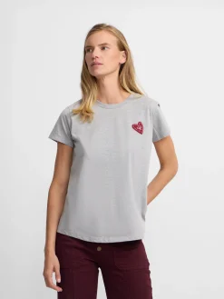 Silbon Camisetas, Polos Y Tops-Camiseta woman love Gris