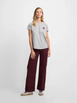 Silbon Camisetas, Polos Y Tops-Camiseta woman love Gris