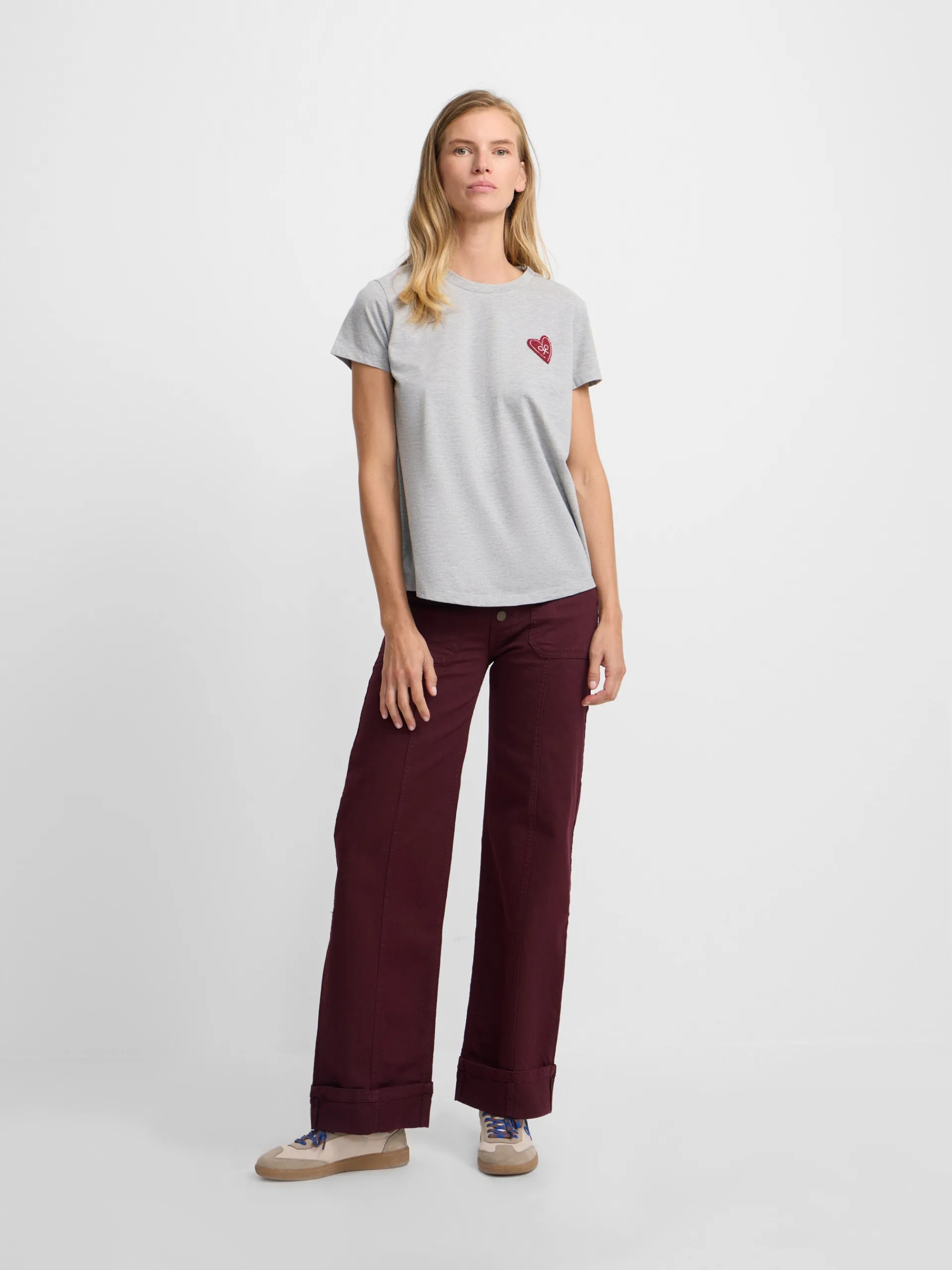 Silbon Camisetas, Polos Y Tops-Camiseta woman love Gris