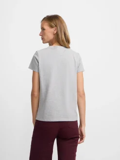 Silbon Camisetas, Polos Y Tops-Camiseta woman love Gris