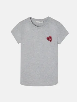 Silbon Camisetas, Polos Y Tops-Camiseta woman love Gris