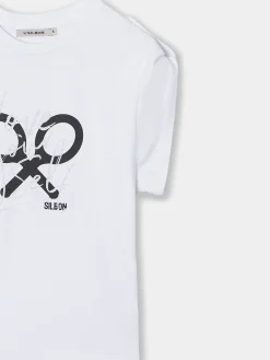 Silbon Camisetas, Polos Y Tops-Camiseta woman manga roll out blanca Blanco