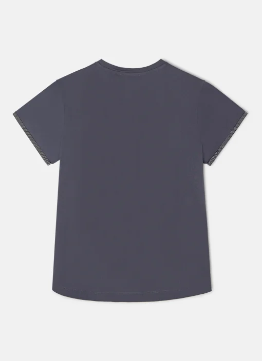 Silbon Camisetas, Polos Y Tops-Camiseta woman nudo cuello negra Negro