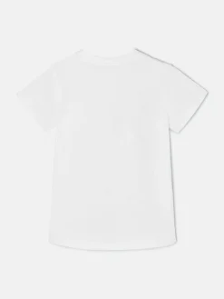 Silbon Camisetas, Polos Y Tops-Camiseta woman roll out corazon tachas Blanca
