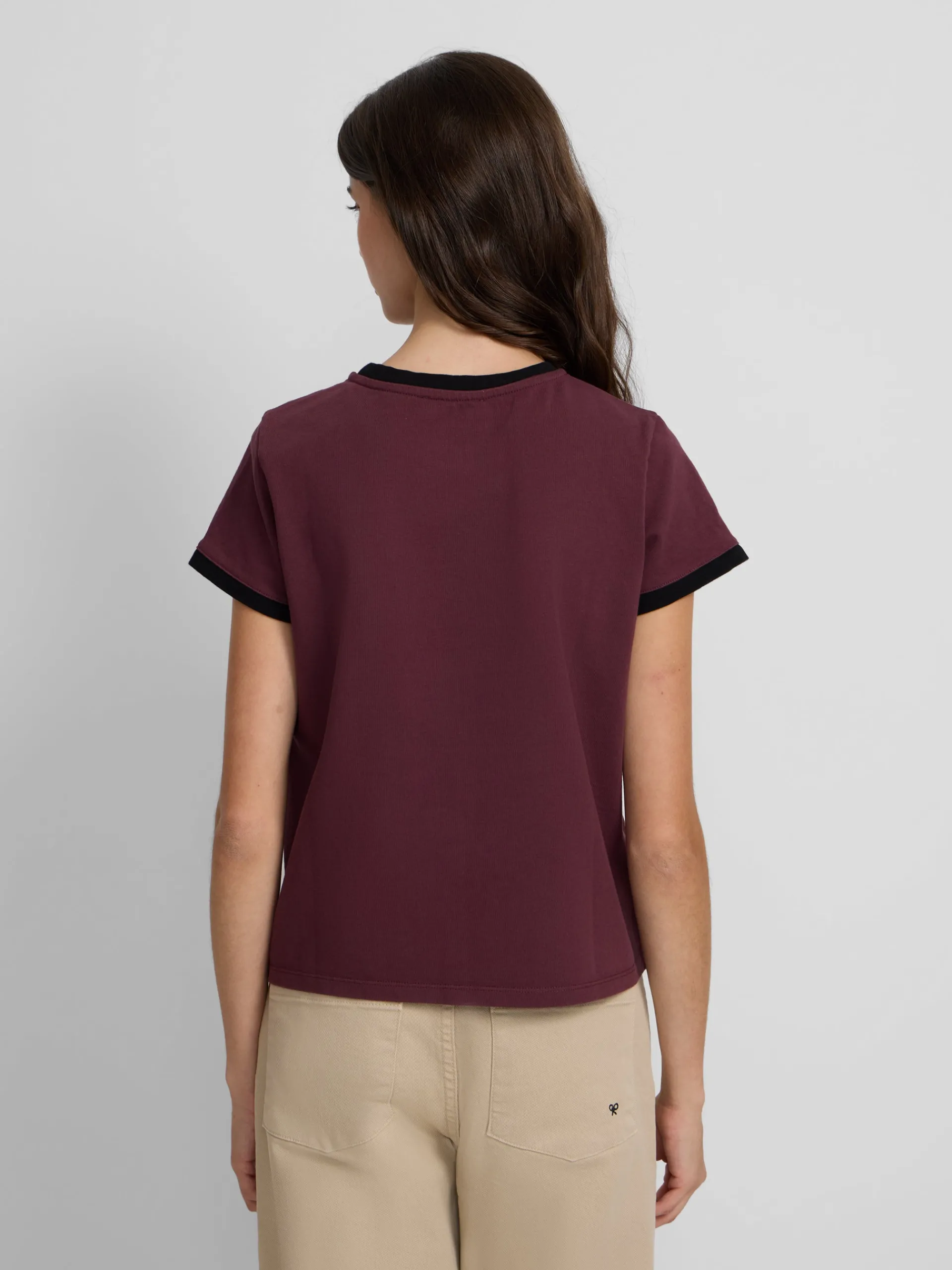 Silbon Camisetas, Polos Y Tops-Camiseta woman varsity Burdeos