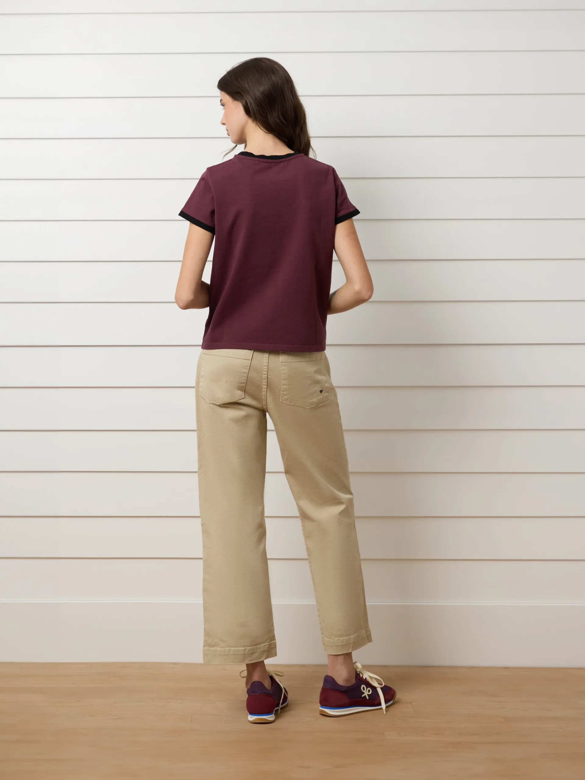Silbon Camisetas, Polos Y Tops-Camiseta woman varsity Burdeos