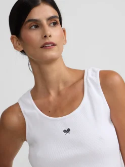 Silbon Camisetas, Polos Y Tops-Camiseta woman tank blanca Blanco