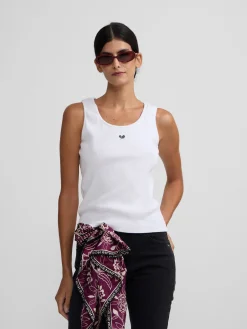 Silbon Camisetas, Polos Y Tops-Camiseta woman tank blanca Blanco