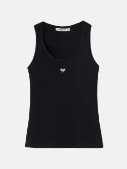 Silbon Camisetas, Polos Y Tops-Camiseta woman tank negra Negro