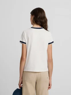 Silbon Camisetas, Polos Y Tops-Camiseta woman varsity blanca Blanco