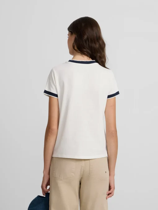 Silbon Camisetas, Polos Y Tops-Camiseta woman varsity blanca Blanco