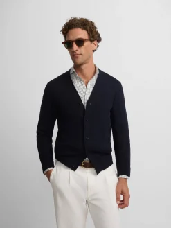 Silbon Smart Casual·Jerséis Y Cárdigan-Cardigan classic azul marino Azul marino