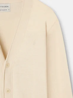 Silbon Smart Casual·Jerséis Y Cárdigan-Cardigan classic Beige