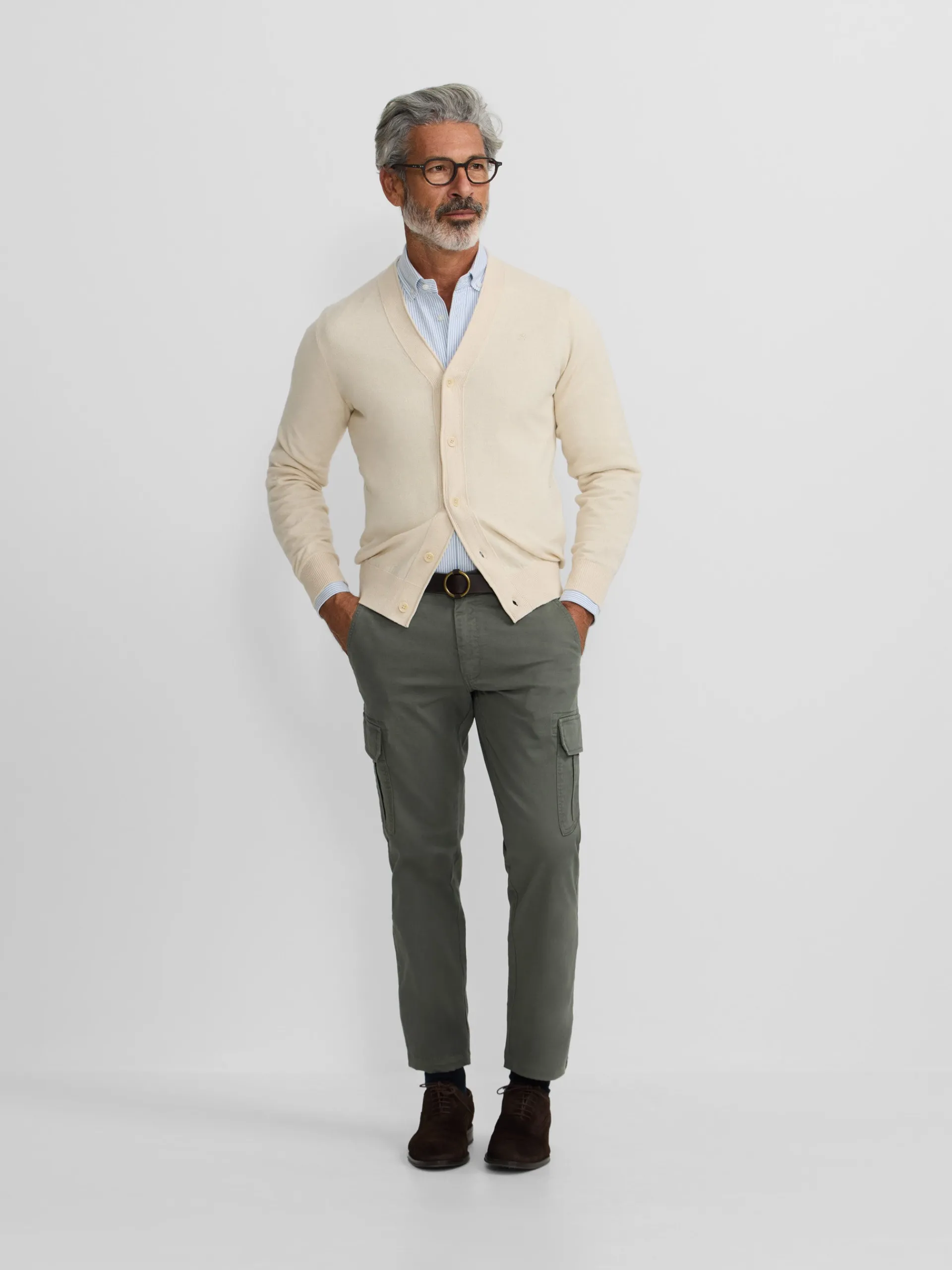 Silbon Smart Casual·Jerséis Y Cárdigan-Cardigan classic Beige