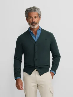 Silbon Smart Casual·Jerséis Y Cárdigan-Cardigan classic verde oscuro Verde&nbsp;oscuro