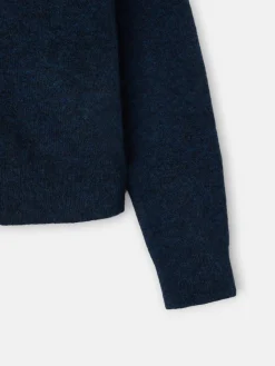 Silbon Punto-Cardigan cuello bobo contraste marino Azul marino