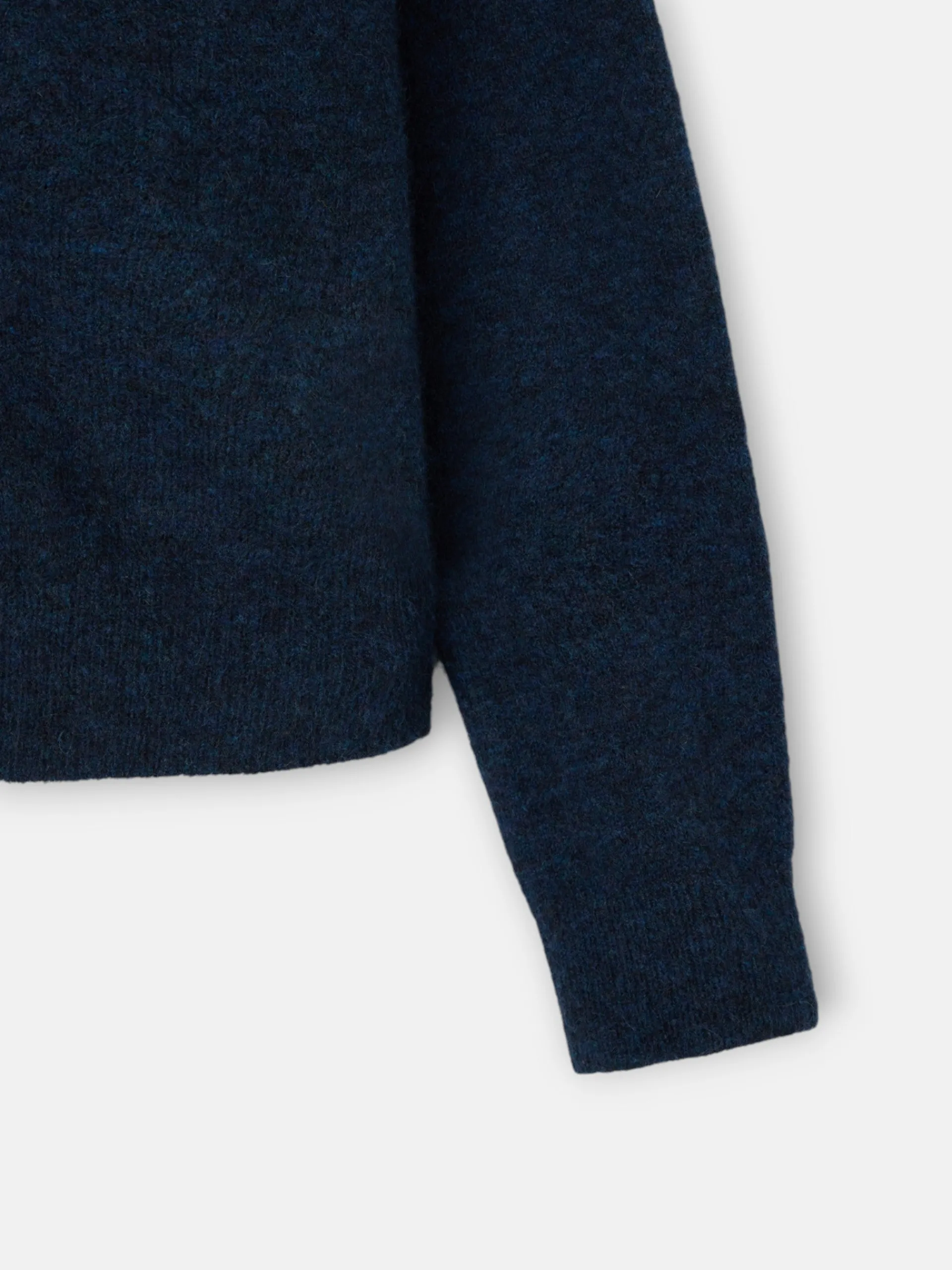 Silbon Punto-Cardigan cuello bobo contraste marino Azul marino