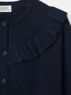Silbon Exterior Y Punto-Cardigan girl punto volante marino Azul marino
