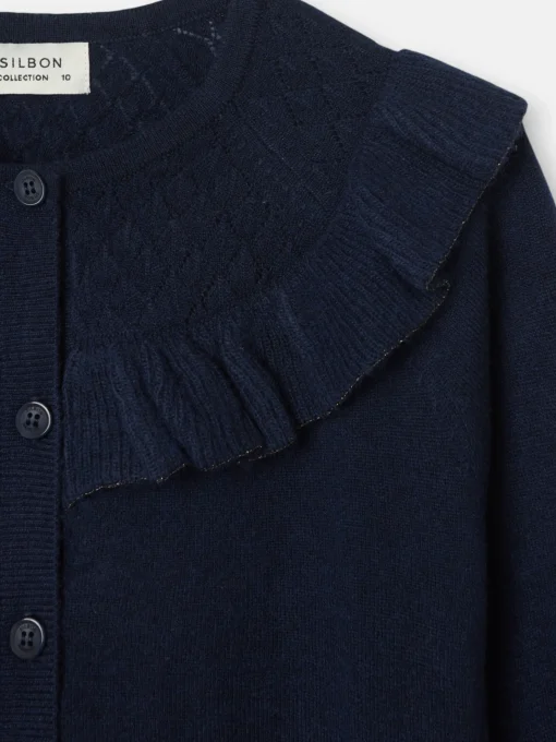 Silbon Exterior Y Punto-Cardigan girl punto volante marino Azul marino