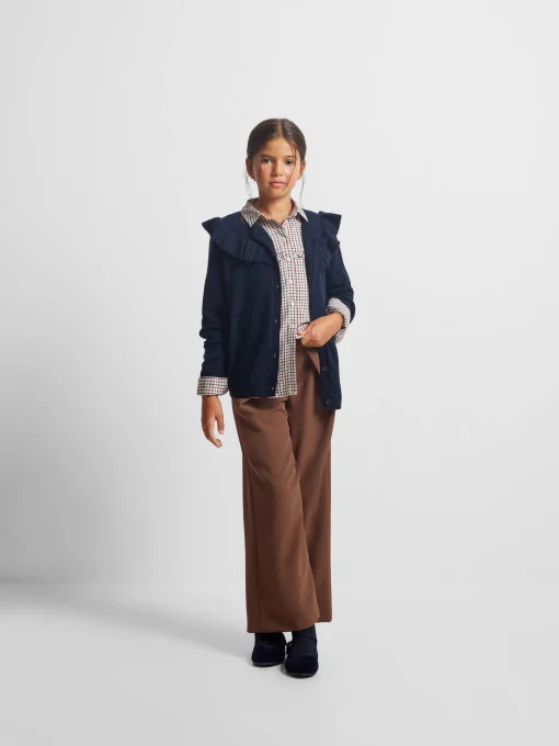 Silbon Exterior Y Punto-Cardigan girl punto volante marino Azul marino
