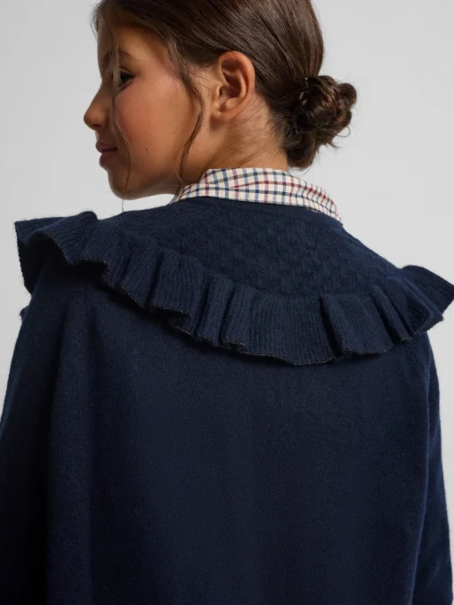 Silbon Exterior Y Punto-Cardigan girl punto volante marino Azul marino
