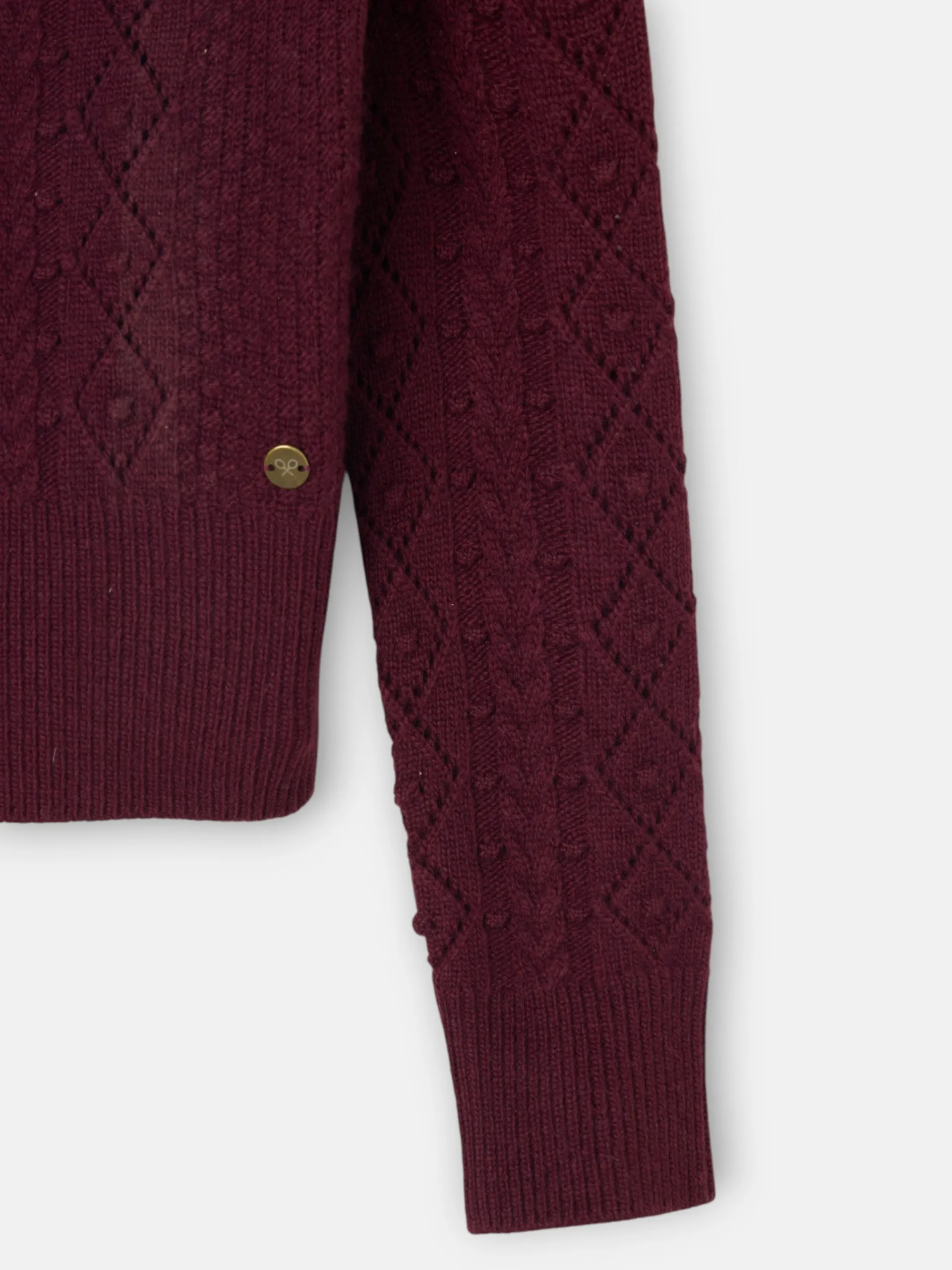 Silbon Punto-Cardigan punto ochos Burdeos