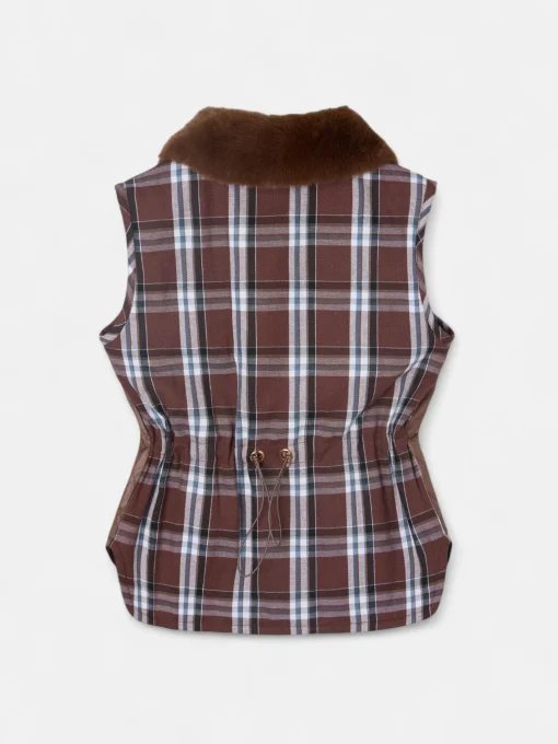 Silbon Abrigos Y Exterior-Chaleco acolchado tejido combinado Marron