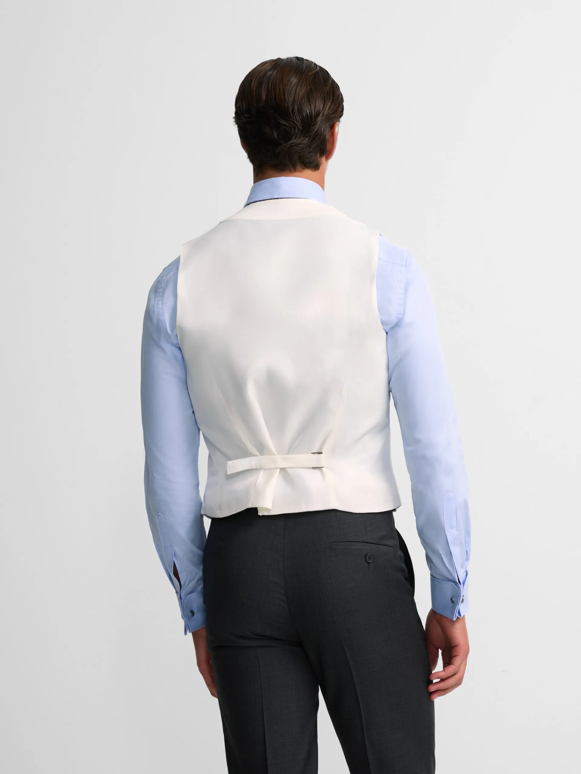 Silbon Formal Y Etiqueta·Chalecos-Chaleco chaque clasico blanco roto Blanco hueso