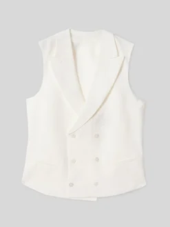 Silbon Formal Y Etiqueta·Chalecos-Chaleco chaque clasico blanco roto Blanco hueso