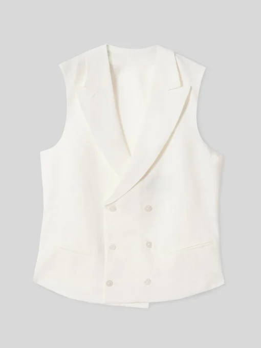 Silbon Formal Y Etiqueta·Chalecos-Chaleco chaque clasico blanco roto Blanco hueso