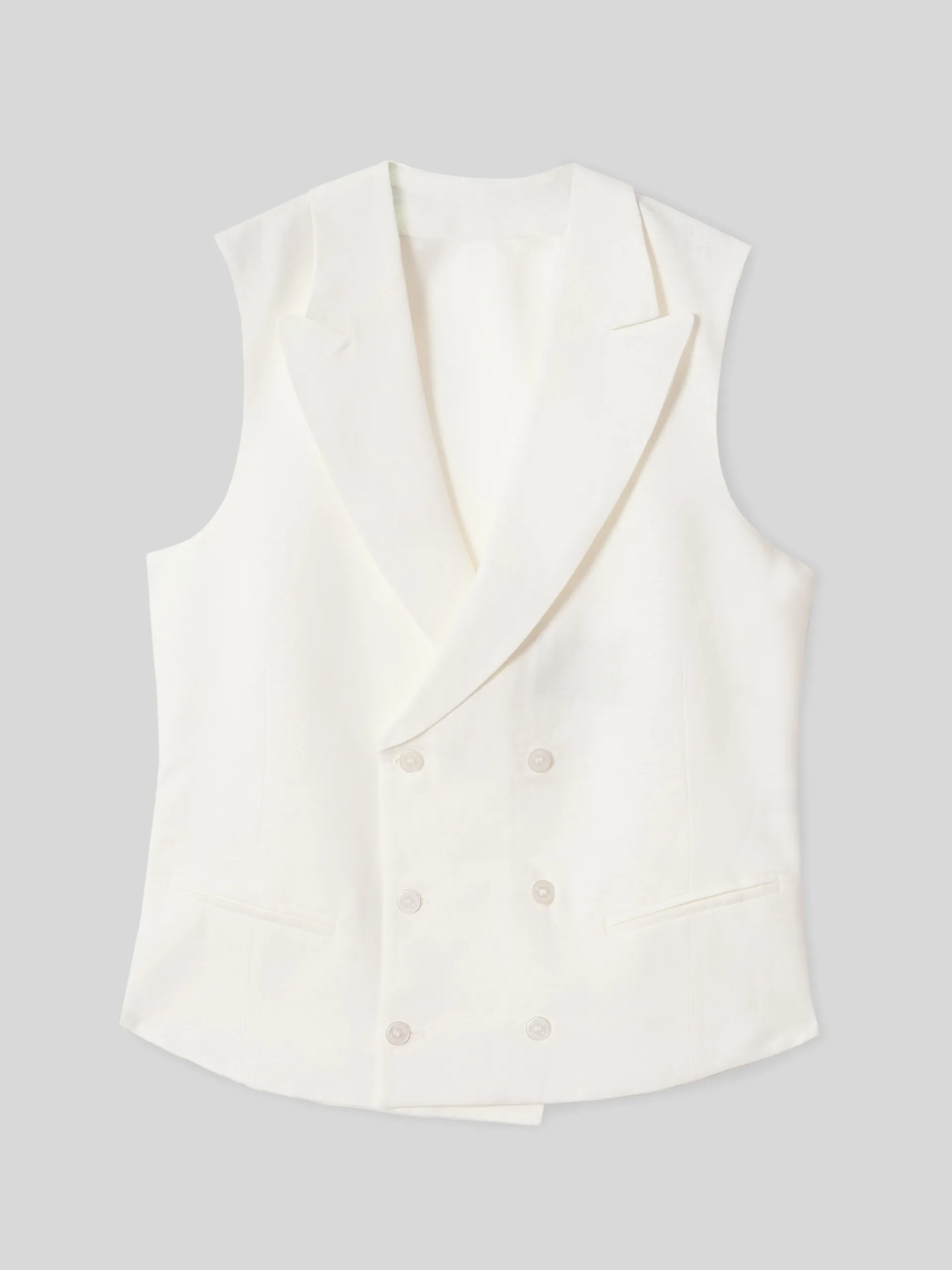 Silbon Formal Y Etiqueta·Chalecos-Chaleco chaque clasico blanco roto Blanco hueso