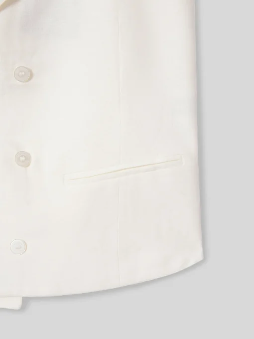 Silbon Formal Y Etiqueta·Chalecos-Chaleco chaque clasico blanco roto Blanco hueso
